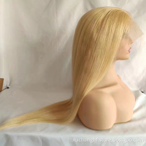 613 Frontal Wigs For Black Women Human Hair Virgin Cuticle Aligned Hair Blond Hd Lace Front Wig Straight 613 Full Lace Wigs